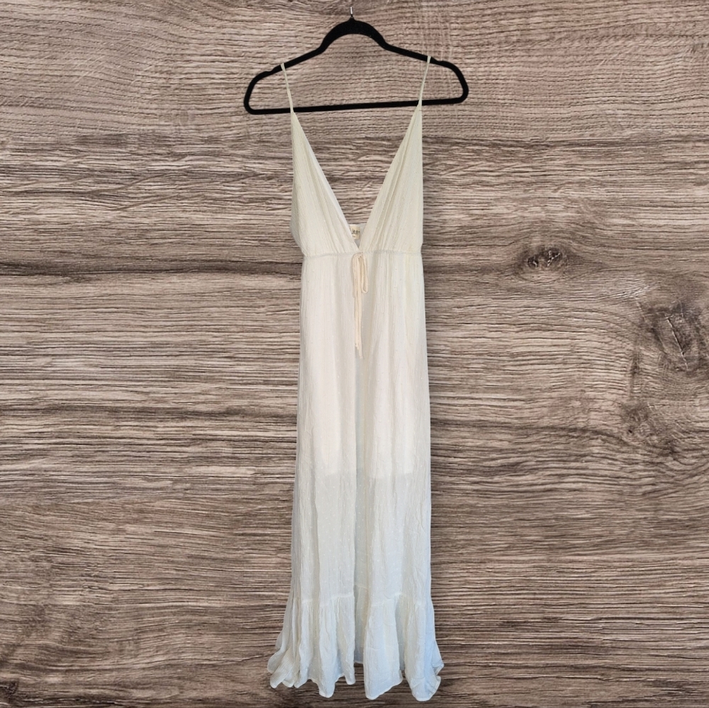 Peach Love California Deep Plunge Maxi Dress